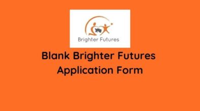 Blank Brighter Futures Application Form