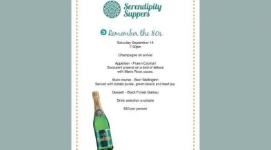 Serendipity Suppers - Remember the 80's
