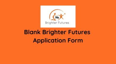 Blank Brighter Futures Application Form